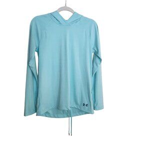 Under Armour Athletic Sweatshirt Pullover Hoodie Teal Aqua Blue Women's Size S